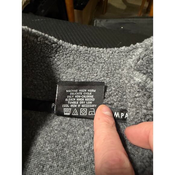 Vintage Polo Jeans Ralph Lauren Sherpa Fleece Vest Grey Size Small - Picture 4 of 9